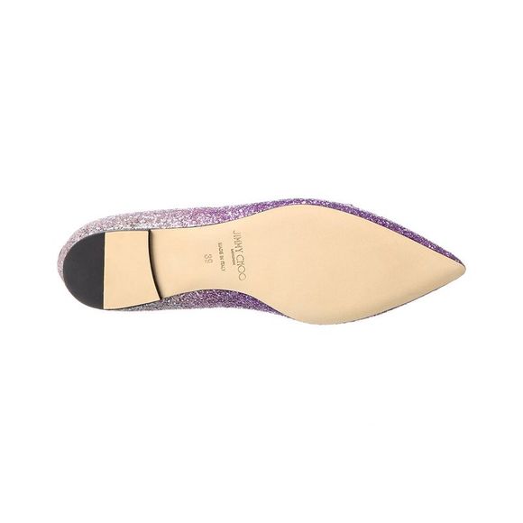 Jimmy Choo Gala Glitter Flat, Purple - Picture 4 of 5